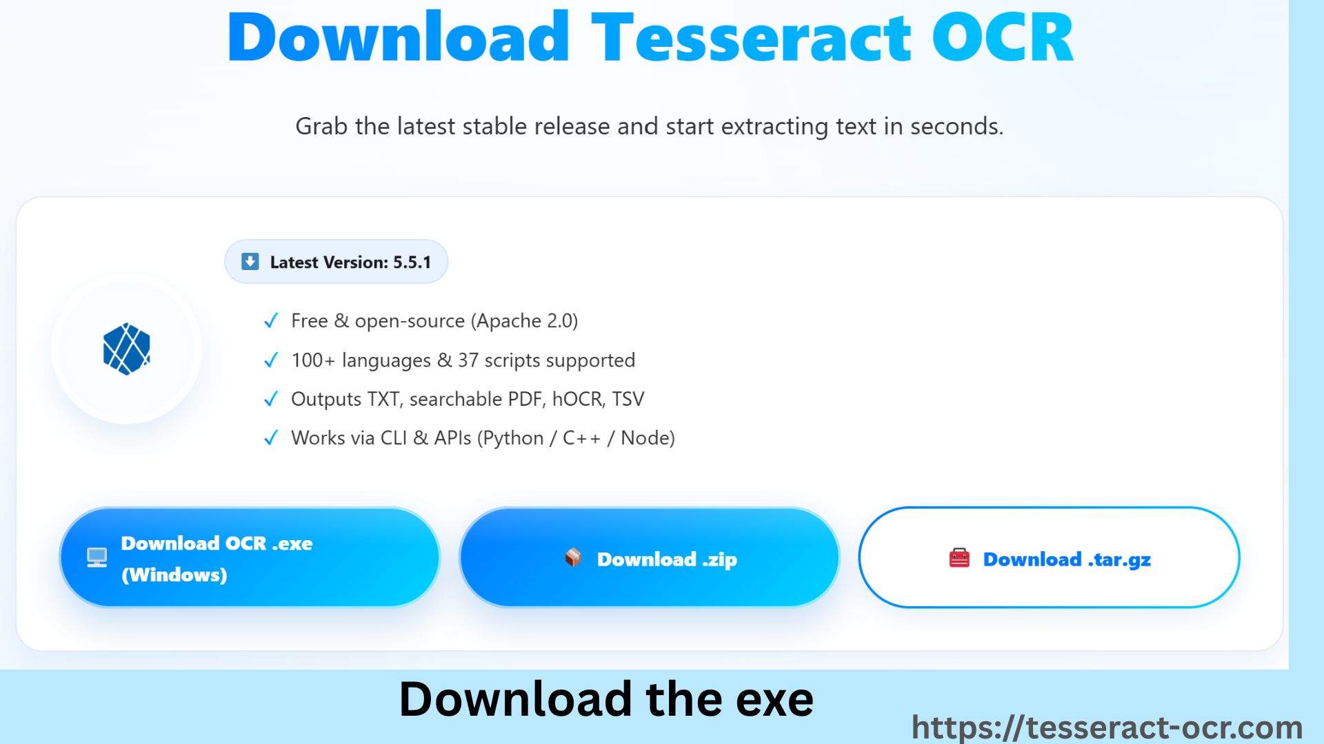 Download installer screenshot
