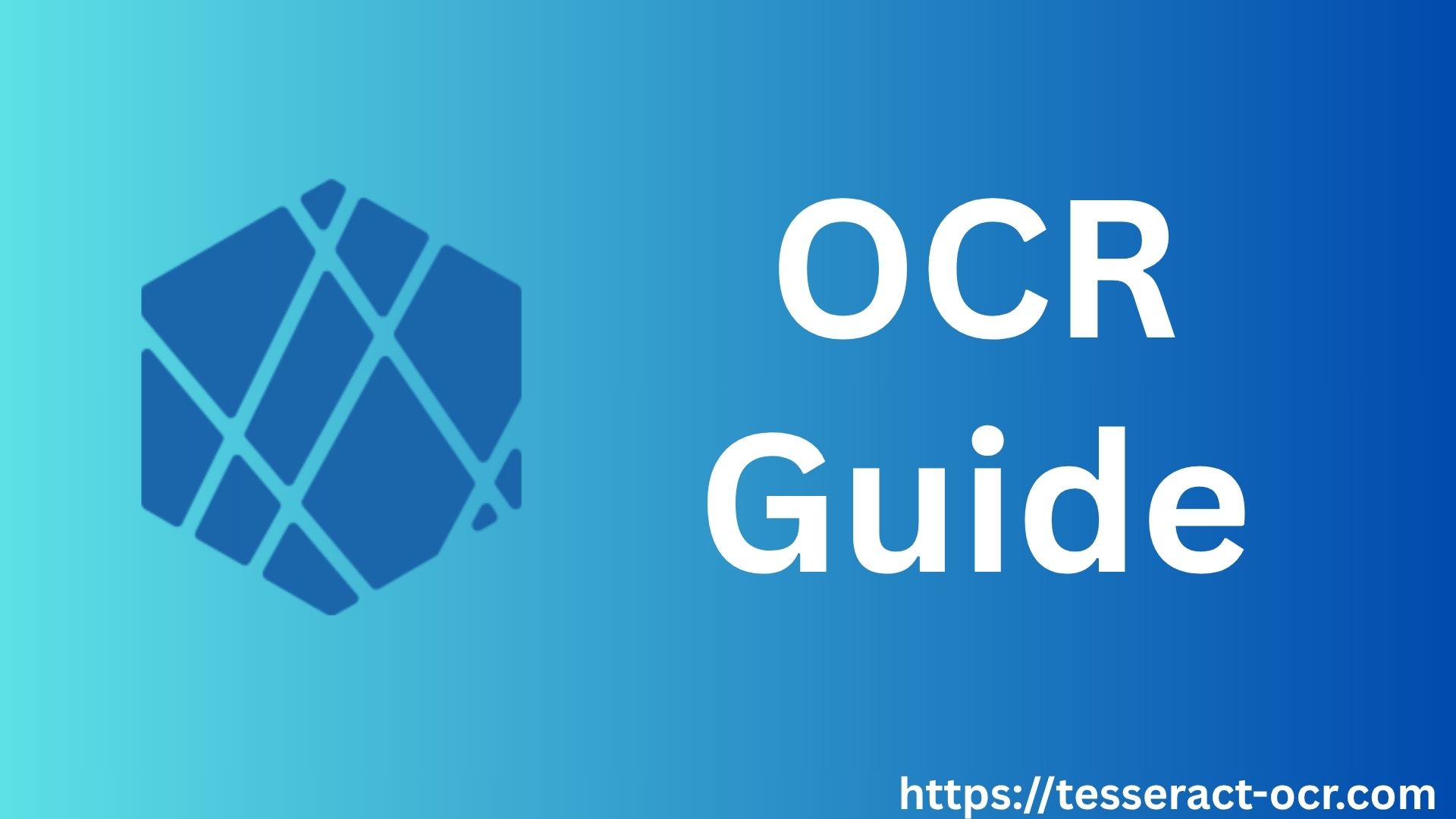 How to use Tesseract OCR - Guide Overview